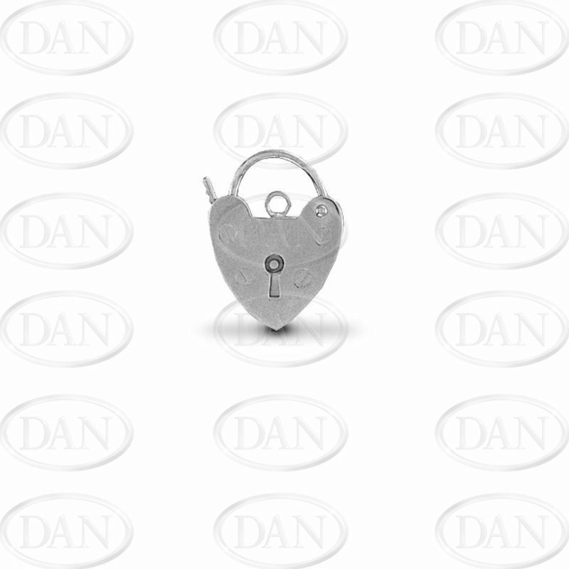 15mm Heart Padlock Silver