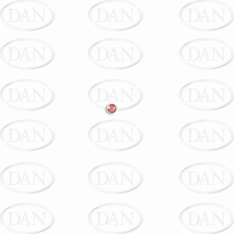 Sterling Silver Pink CZ Nose Stud