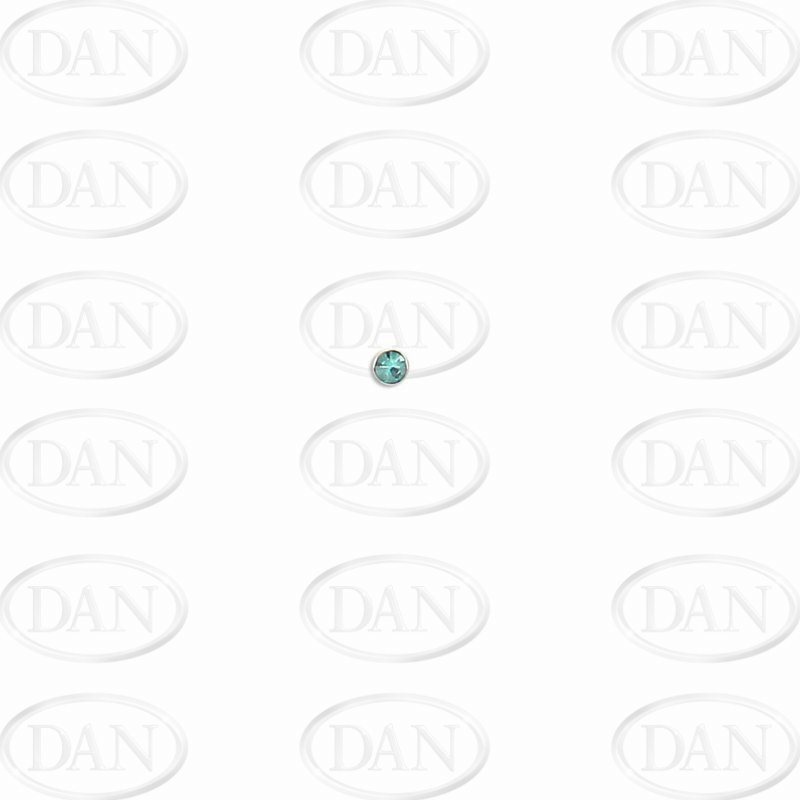 Sterling Silver Blue CZ Nose Stud