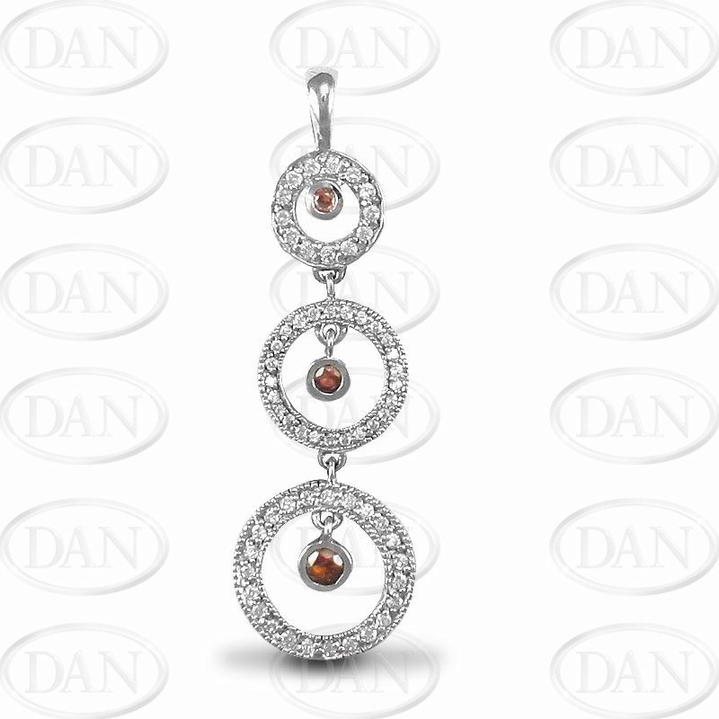 Sterling Silver Fancy CZ Circles Pendant