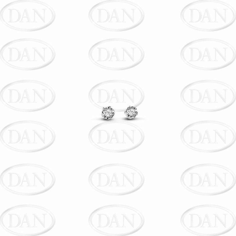 4mm Cz Studs Earrings Silver