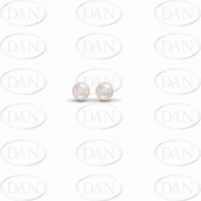 5mm Synthetic Pearl Stud Earrings Silver 925