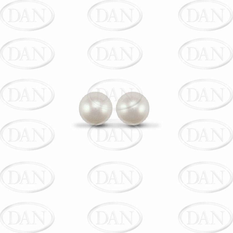 10mm Synthetic Pearl Stud Earrings Silver 925